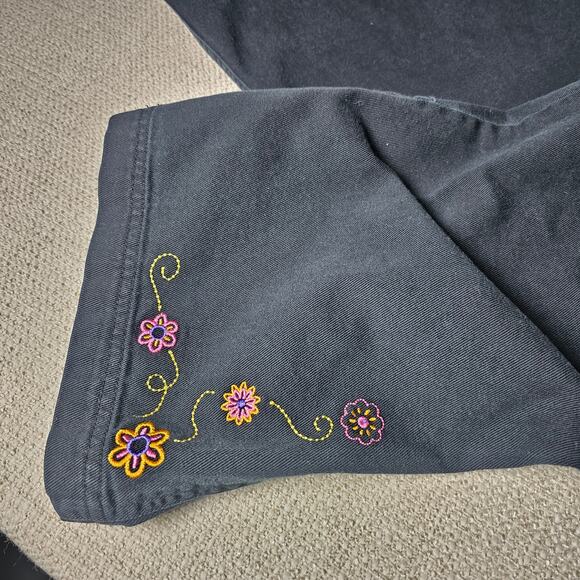 Vintage 2001 Tweety Black Wide Leg Overalls Year 2001 Embroidered Detail Large - Picture 12 of 16
